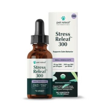 Pet Releaf CBD OIL STRESS RELEAF 300 mg. Drops Dog & Cat 1 oz.