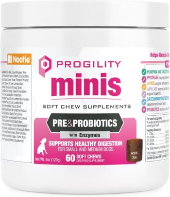 Nootie Progility MINIS PRE & PROBIOTIC Soft Chews 60 ct.