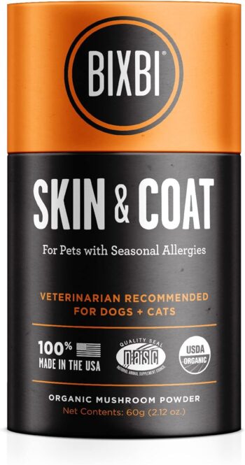 Bixbi SUPPLEMENT SKIN & COAT Mushroom Dog & Cat 60 g.