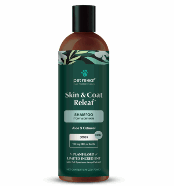 Pet Releaf CBD SKIN & COAT RELEAF SHAMPOO ITCHY Dry Skin Dog 16 oz.