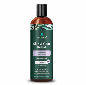 Pet Releaf CBD SKIN & COAT RELEAF SHAMPOO SENSITIVE Skin Dog 16 oz.