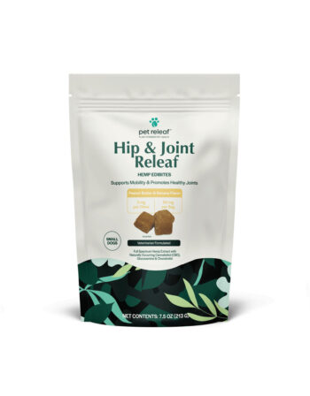 Pet Releaf CBD EDIBITES HIP & JOINT RELEAF Peanut Butter BANANA Dog 7.5 oz.